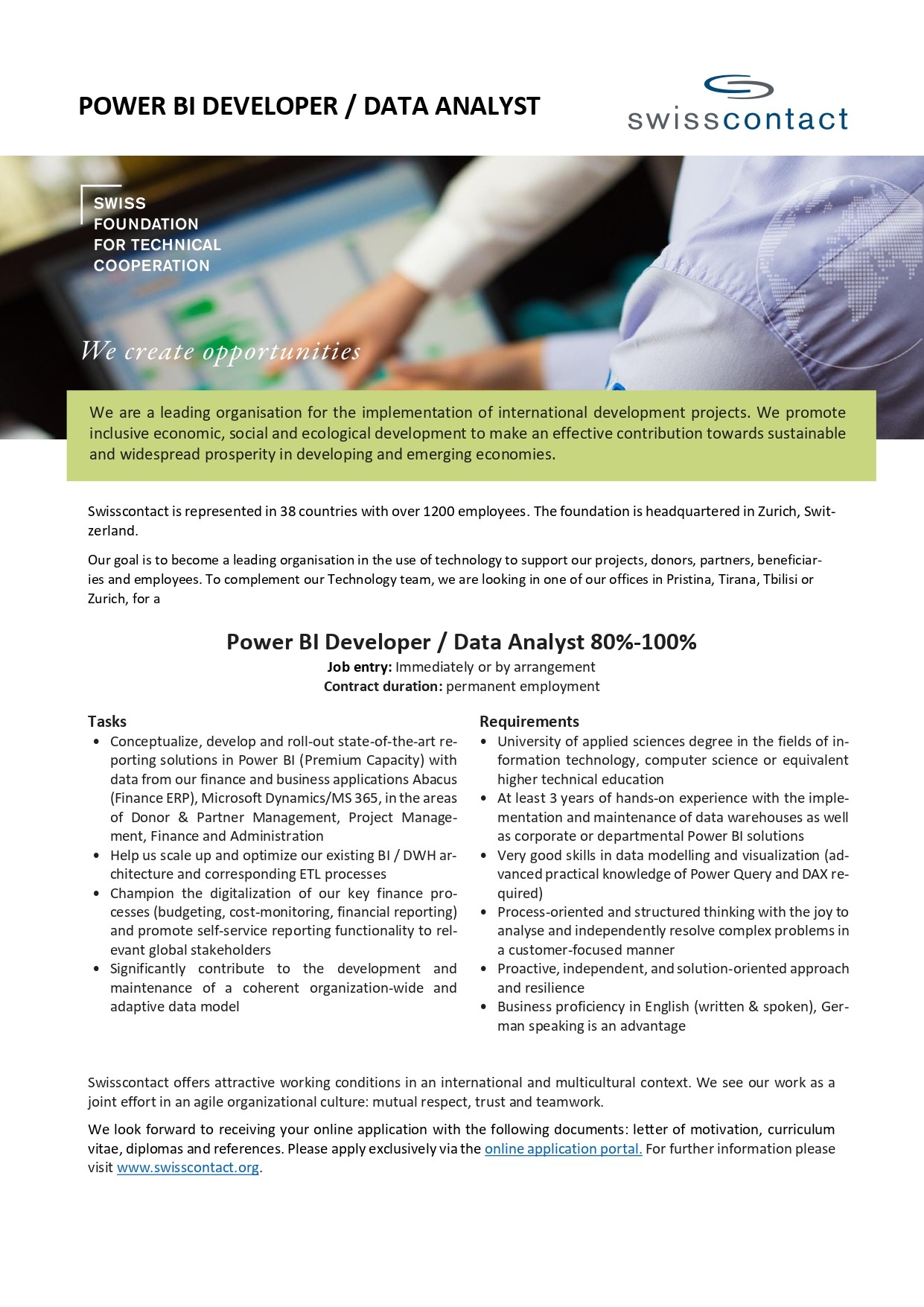 Data/Business Analyst 80-100%